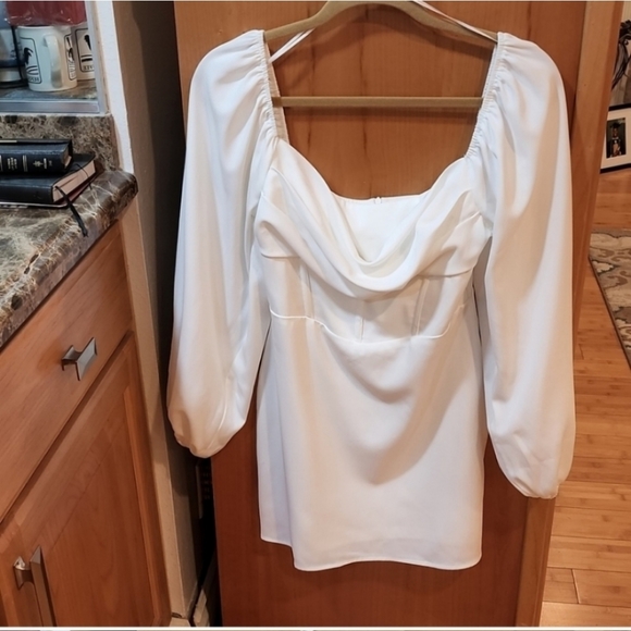 Princess Polly Lillie Long Sleeve Mini Dress White - Picture 5 of 7